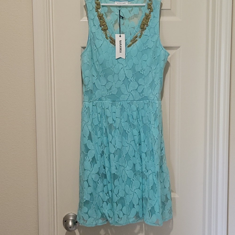 Teal girls dress